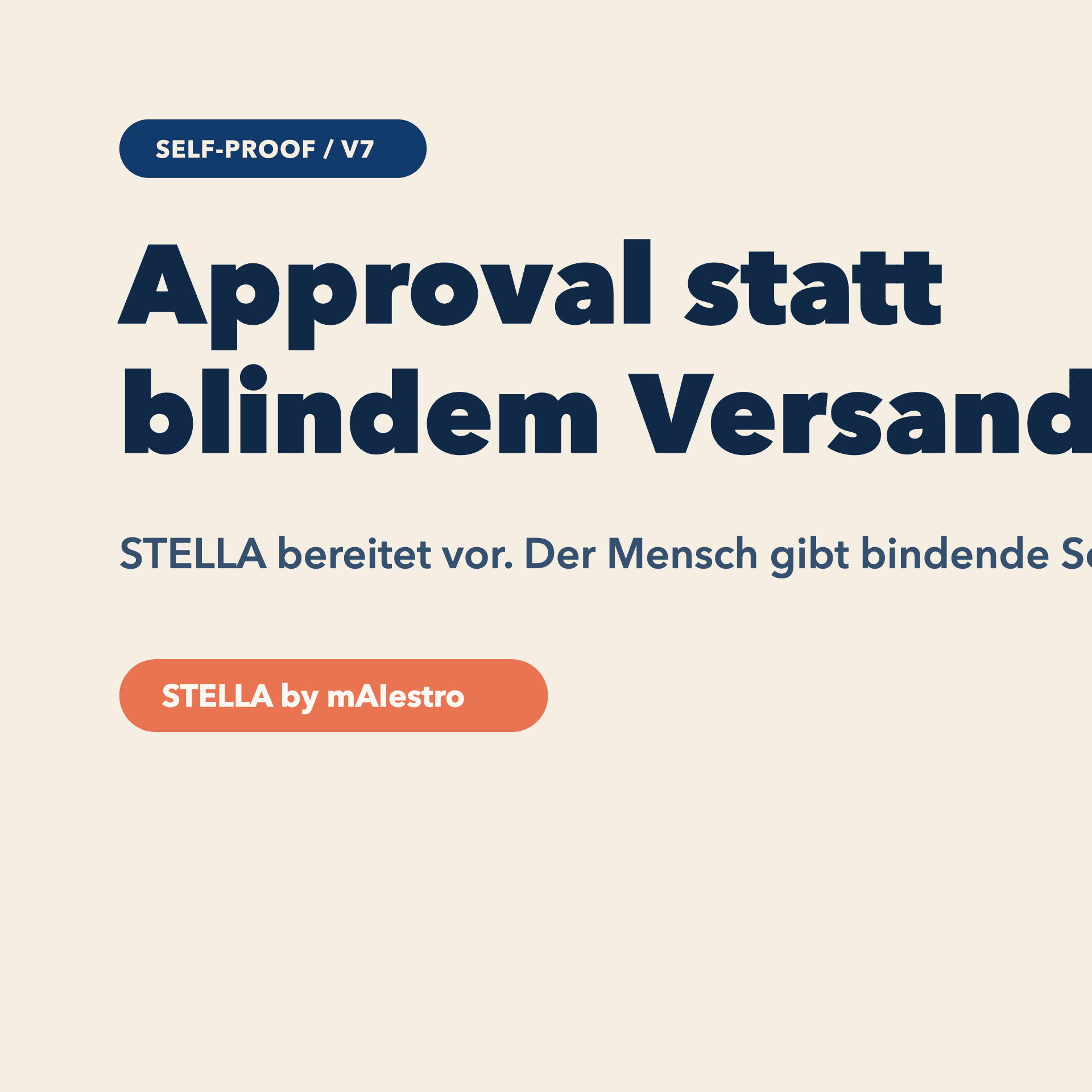 STELLA Freigabe — Angebot über Schwellwert